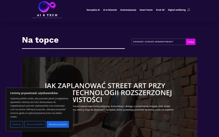 Kuvakaappaus sivustosta ai-technologia.pl