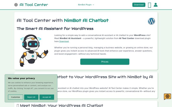Screenshot of ai-tool-center.com