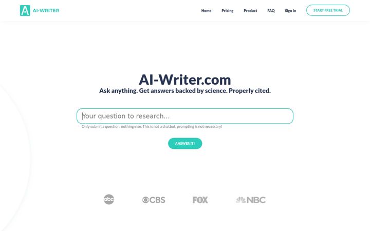 Screenshot of ai-writer.com