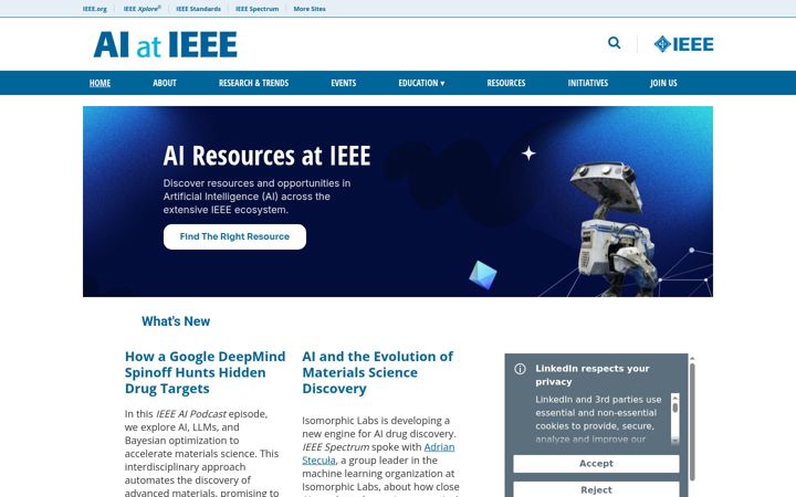 Screenshot of ai.ieee.org