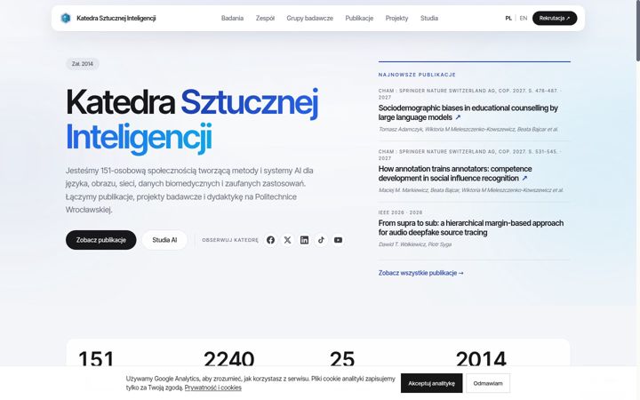 Screenshot of ai.pwr.edu.pl