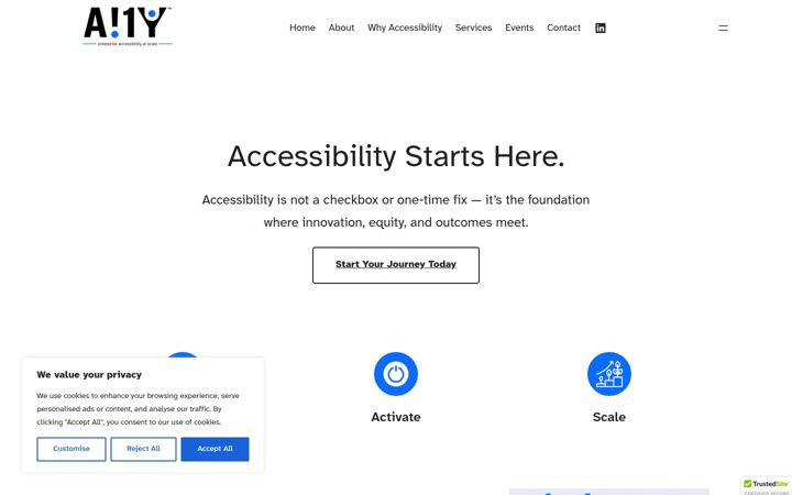 Screenshot von ai1yinclusive.com