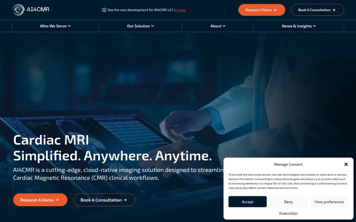Snimka zaslona za ai4cmr.com