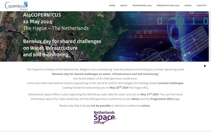 Screenshot of ai4copernicus.org