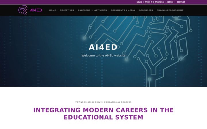 Screenshot of ai4ed-project.eu