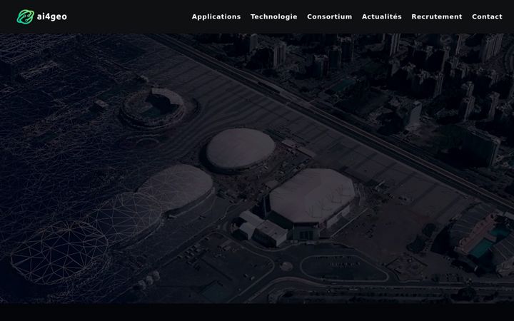 Screenshot of ai4geo.eu