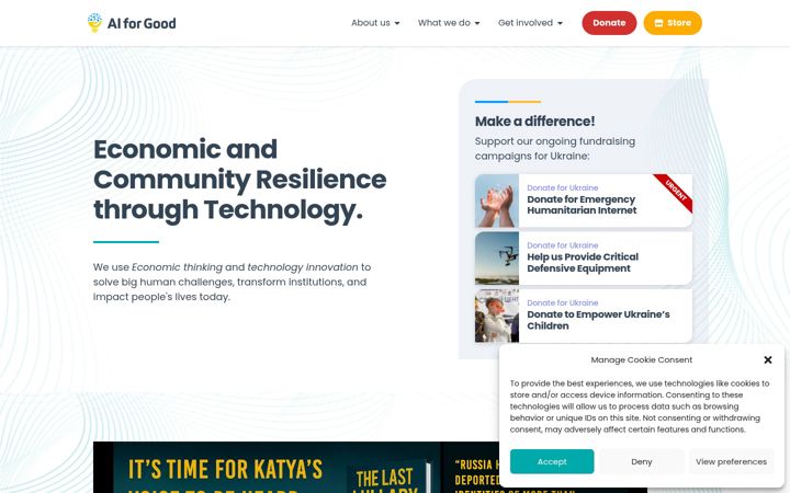 Screenshot of ai4good.org
