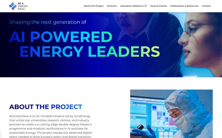 Screenshot of ai4greendeal.com