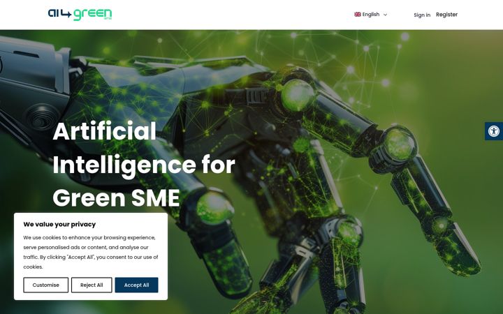 Ekrano kopija ai4greensme-course.eu