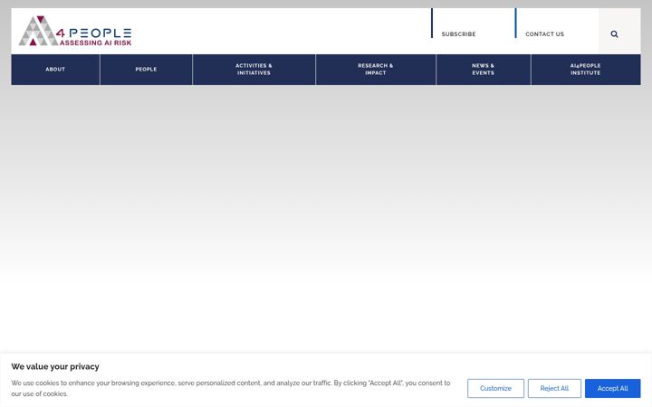 Screenshot of ai4people.org