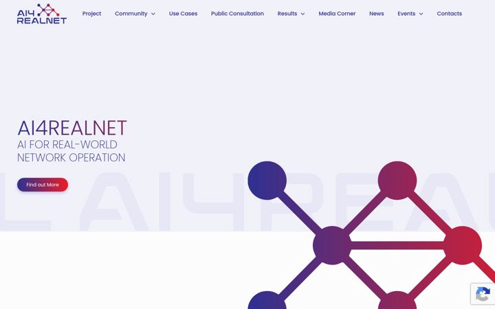 Ekrano kopija ai4realnet.eu