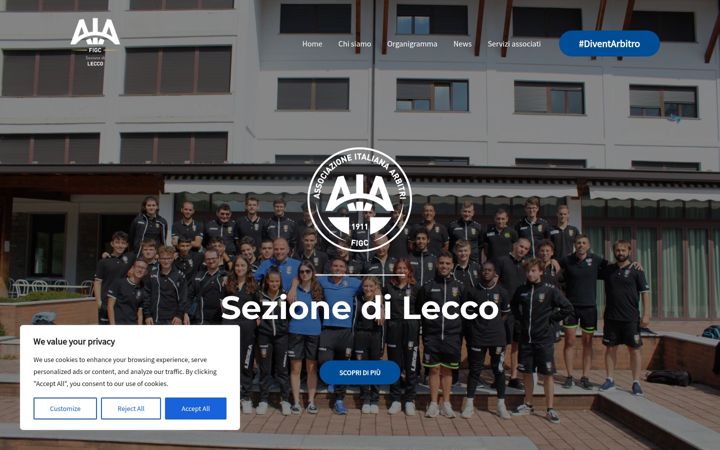 Ekrano kopija aia-lecco.it