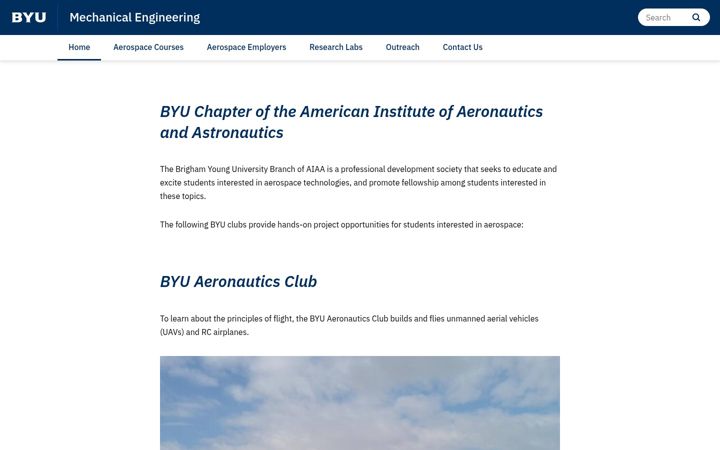Ekraanipilt saidist aiaa.byu.edu