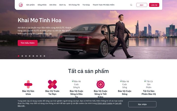 Screenshot of aiaagency.vn