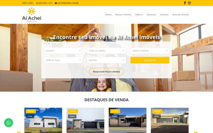 Screenshot of aiacheiimoveis.com.br