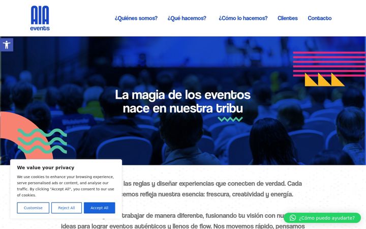 Screenshot of aiaevents.es
