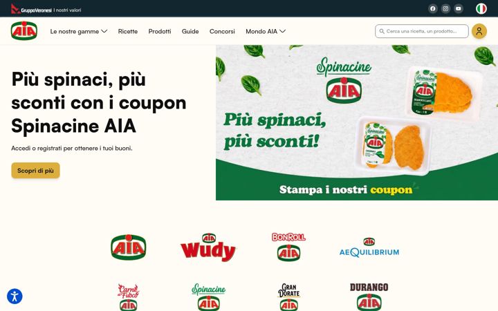 Screenshot ta' aiafood.com