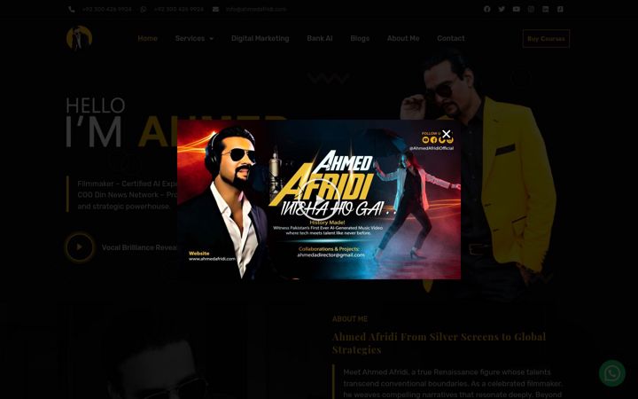 Snimka zaslona za aiafridi.com