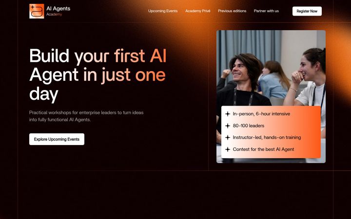 Екранна снимка на aiagentsacademy.ai