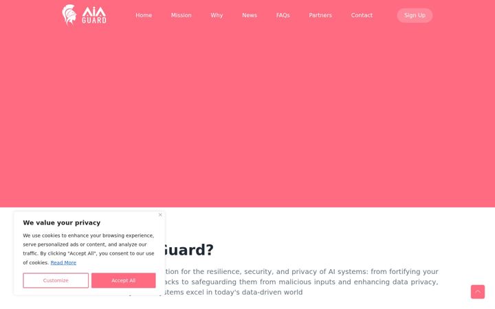 Screenshot of aiaguard.com