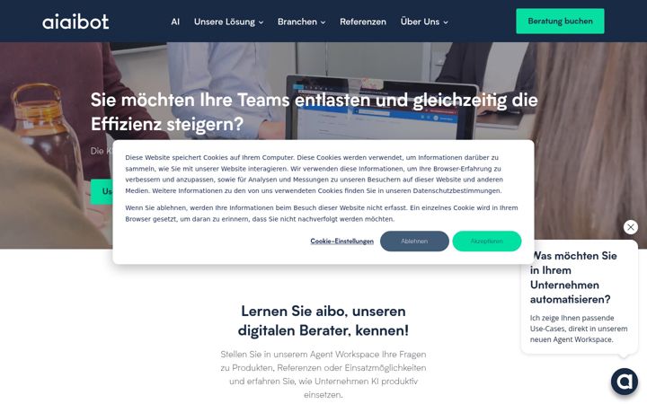 Snimka zaslona za aiaibot.com