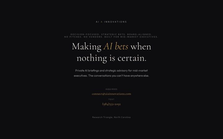 Screenshot of aiainnovations.com