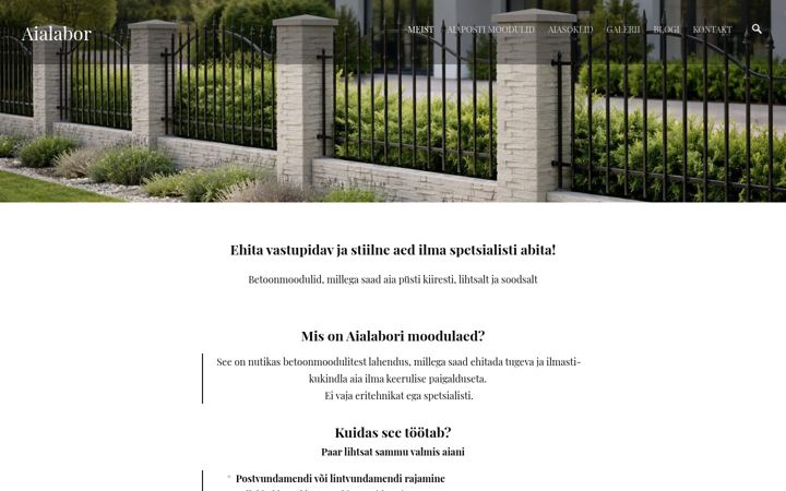 Ekrānuzņēmums no aialabor.ee