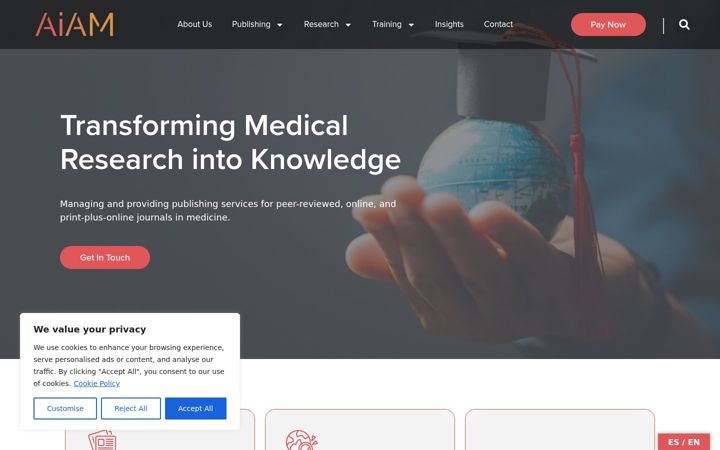 Screenshot of aiampress.com