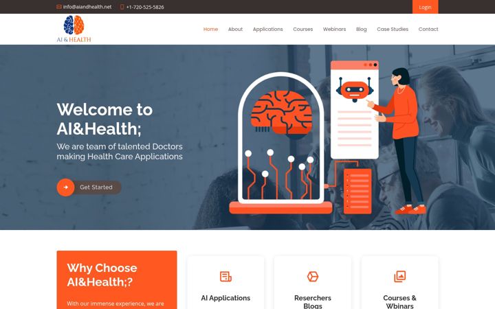 Snimka zaslona za aiandhealth.net