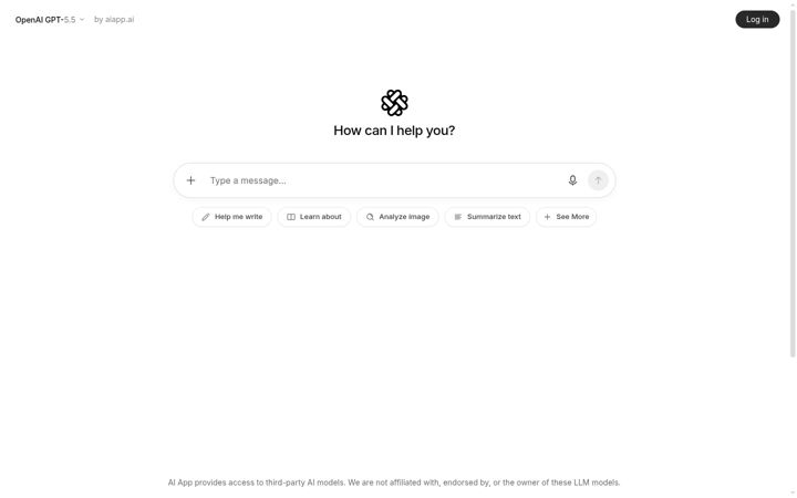 Screenshot of aiapp.ai