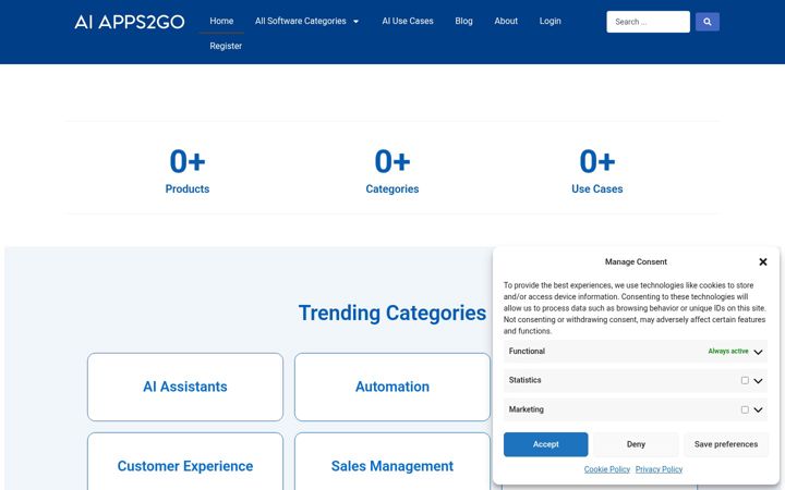 Screenshot of aiapps2go.com