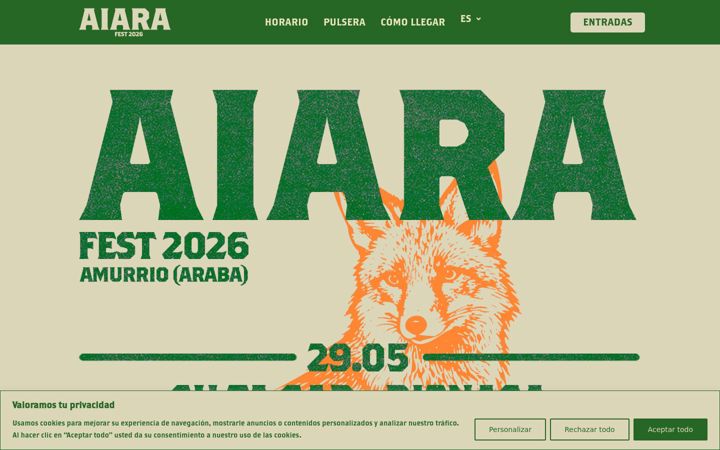 Screenshot of aiarafest.com