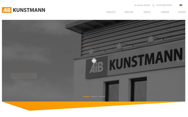 Screenshot of aib-kunstmann.com