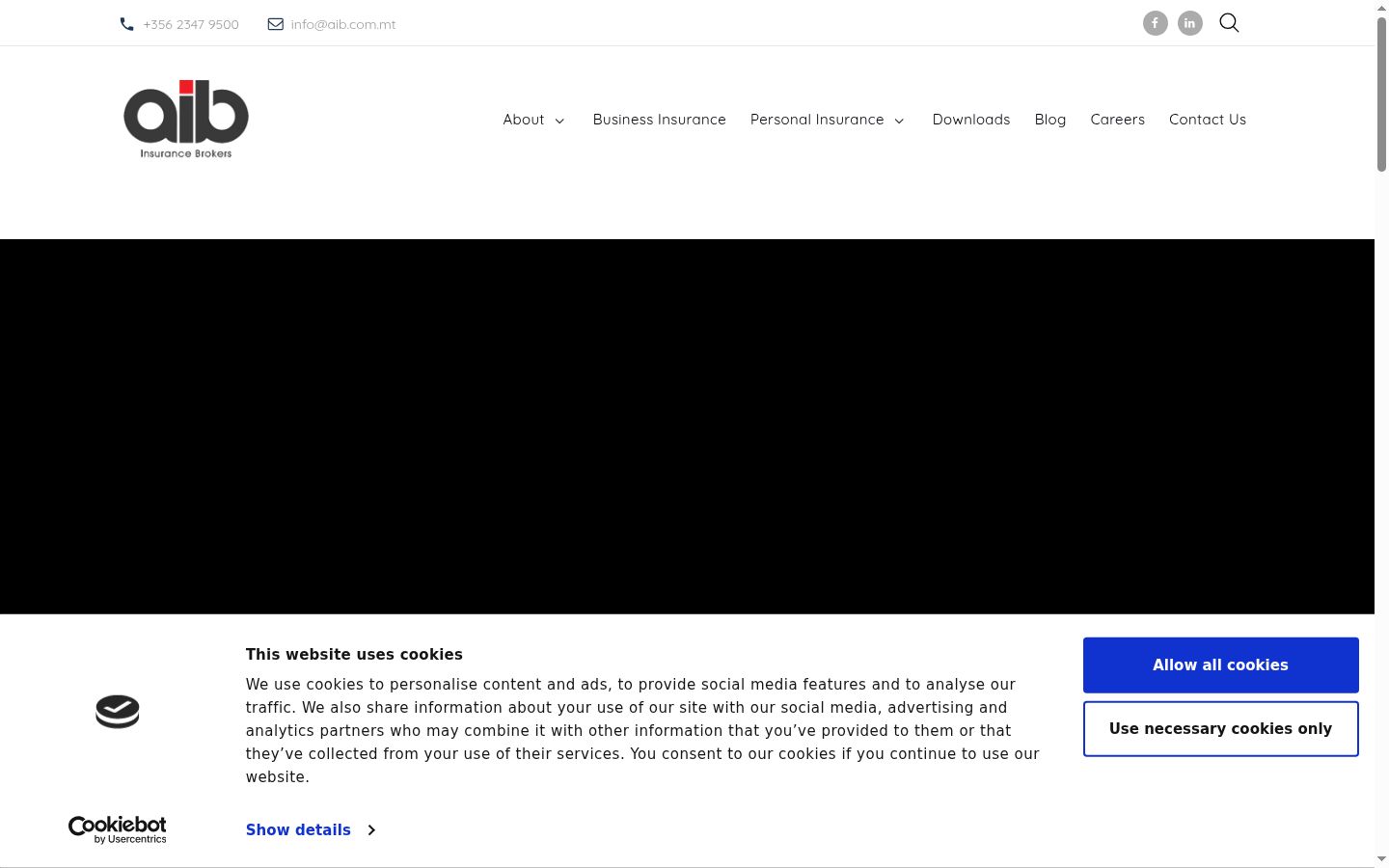 Screenshot des Einwilligungsbanners vor jeglicher Interaktion