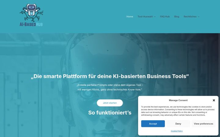 Screenshot of aibasedhub.com