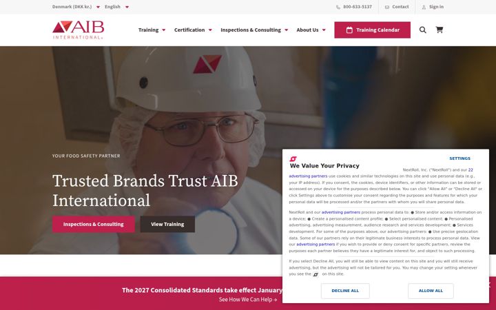 Screenshot of aibinternational.com