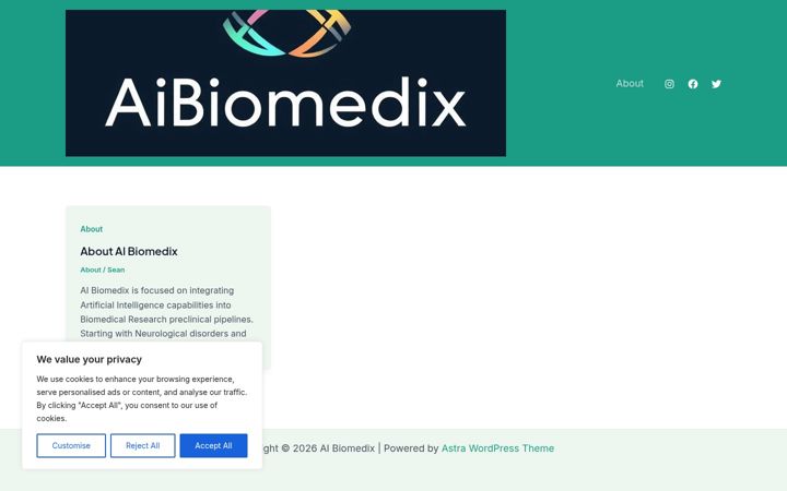 Screenshot of aibiomedix.com