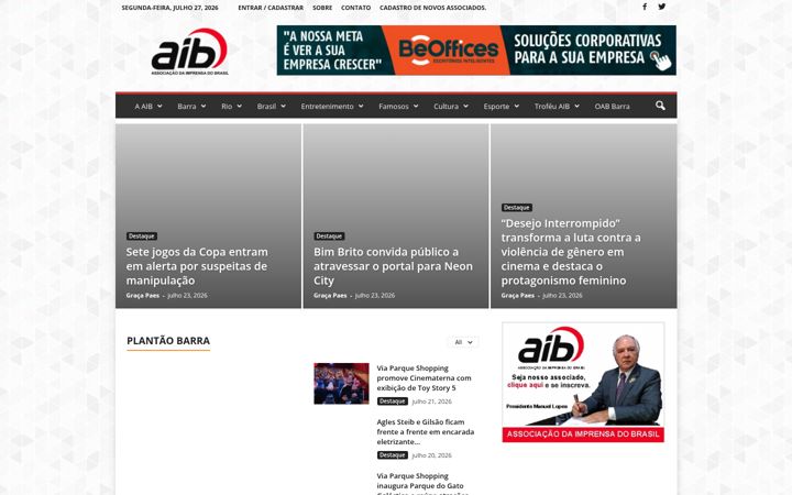 Screenshot of aibnews.com.br