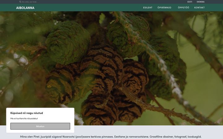 Screenshot of aibolanna.ee