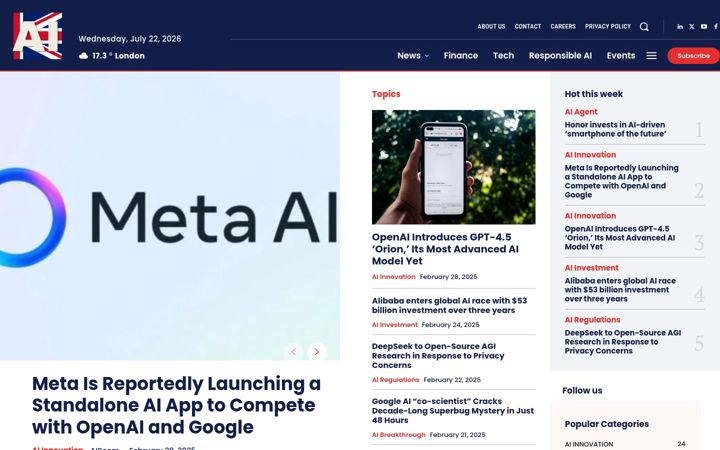 Screenshot of aiboom.uk