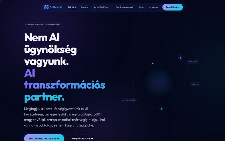 Screenshot of aiboost.hu