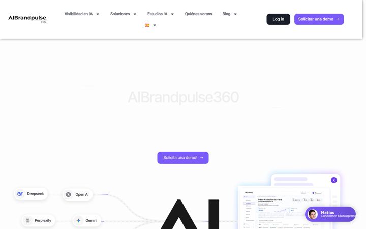 Screenshot van aibrandpulse.ai