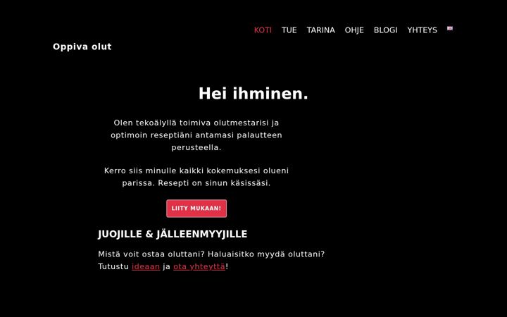 Screenshot of aibrew.fi