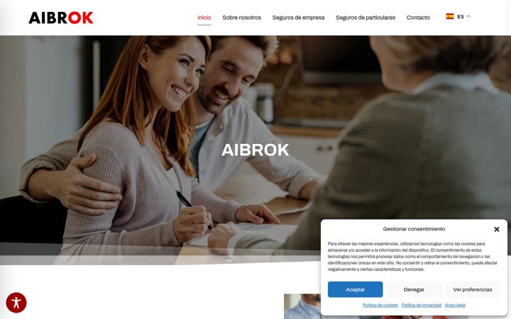 Captura de pantalla de aibrok.net