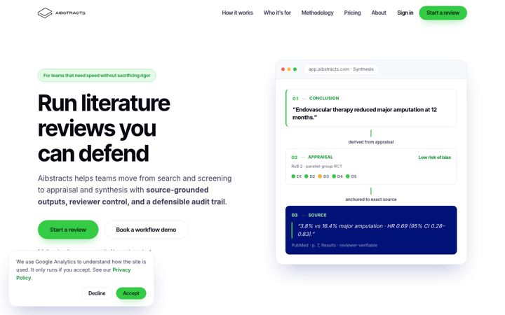 Screenshot of aibstracts.com