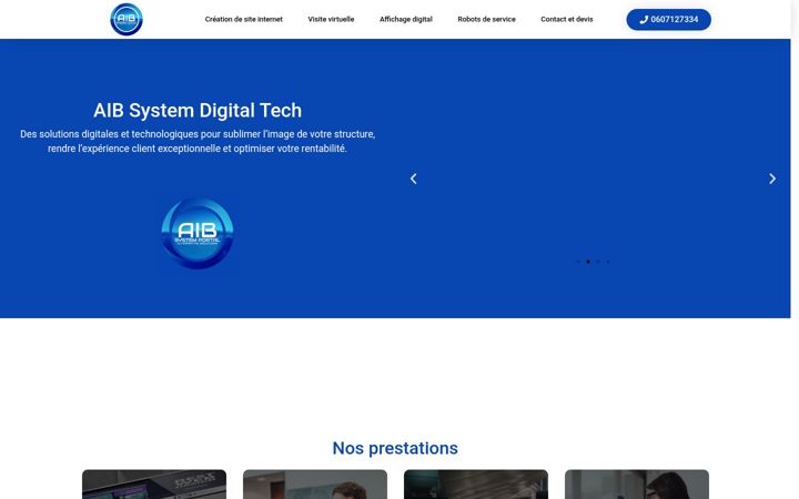 Screenshot of aibsystemdigitaltech.com