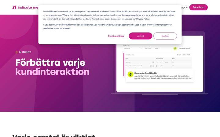 Screenshot of aibuddy.nu