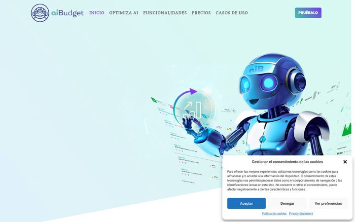 Screenshot of aibudgets.com
