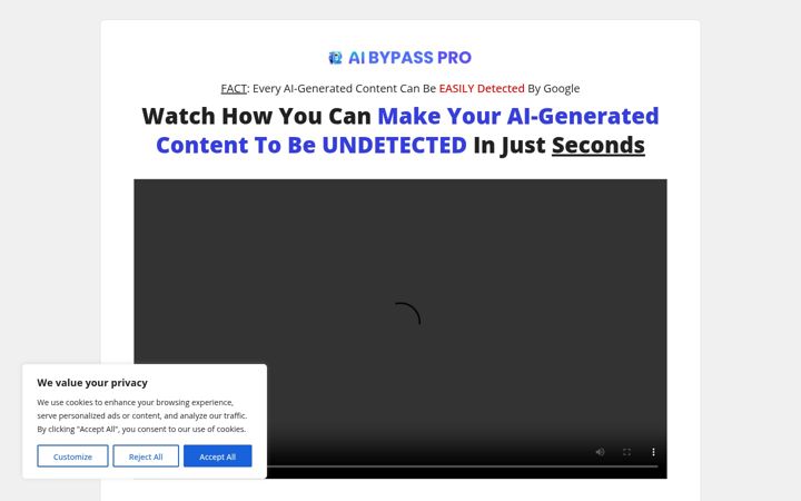 Screenshot of aibypasspro.com