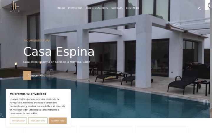 Screenshot of aic-arquitectura.com